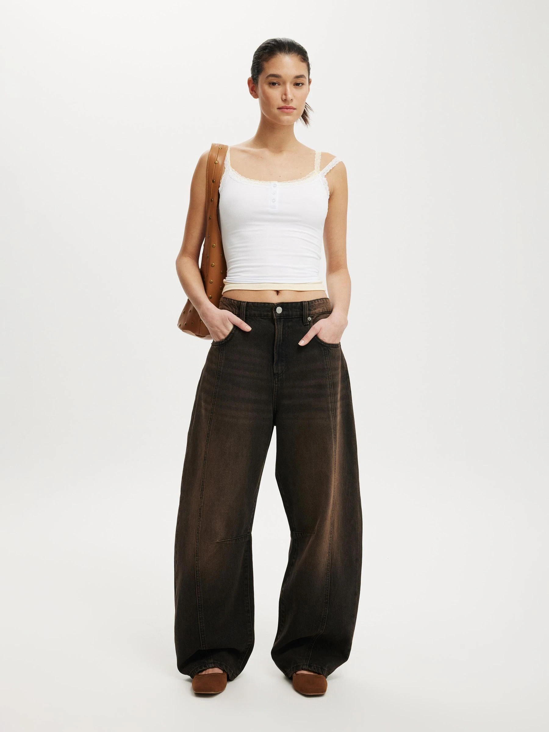 Zwart - Cotton On Barrel Jeans
