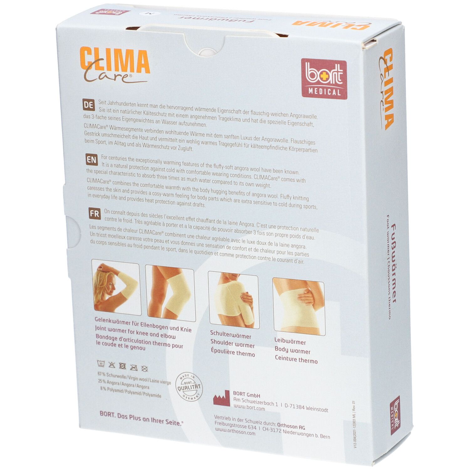 CLIMACare® Fußwärmer medium weiß