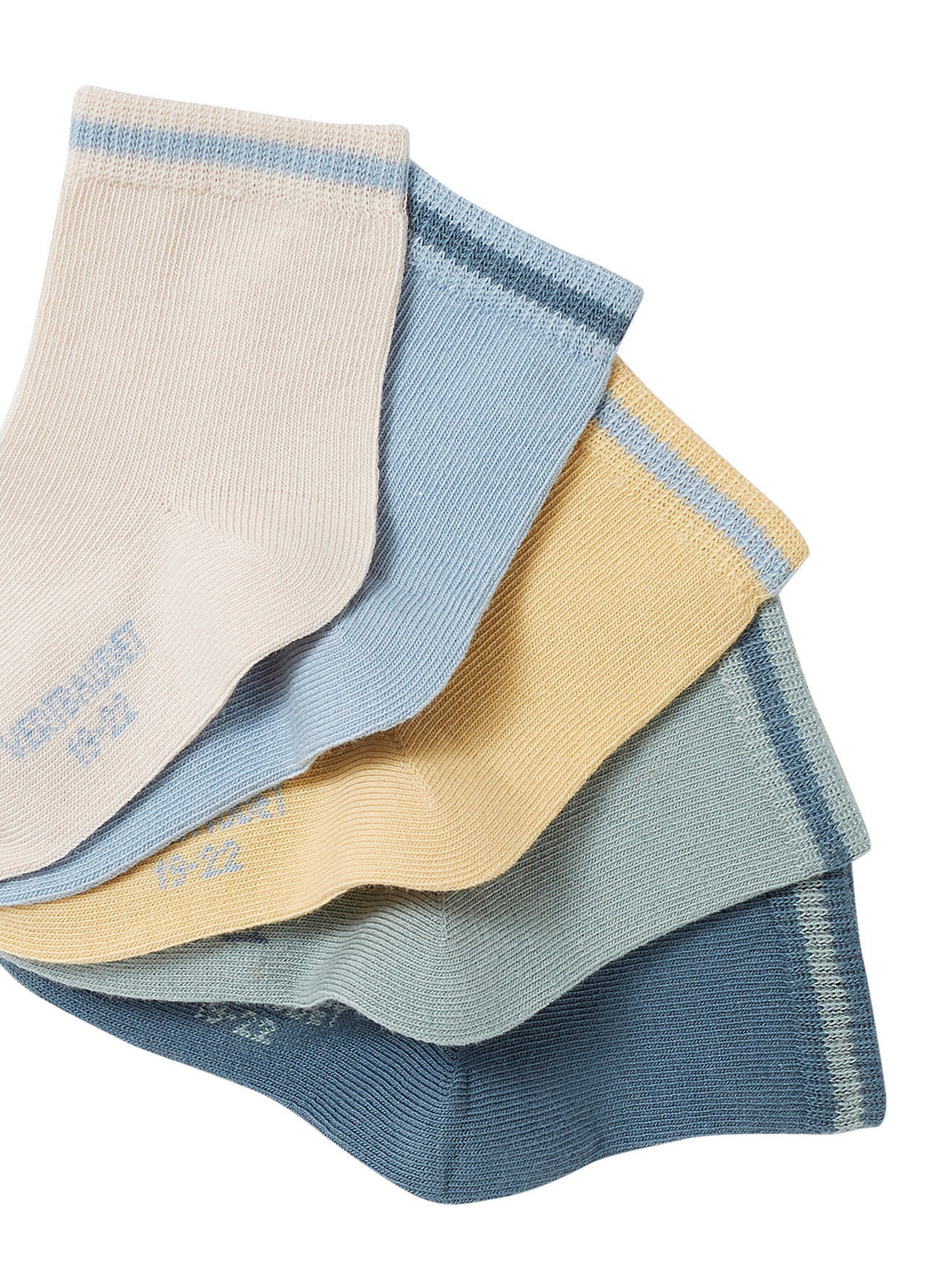 Vertbaudet 5er-Pack Jungen Baby Socken BASICS graublau