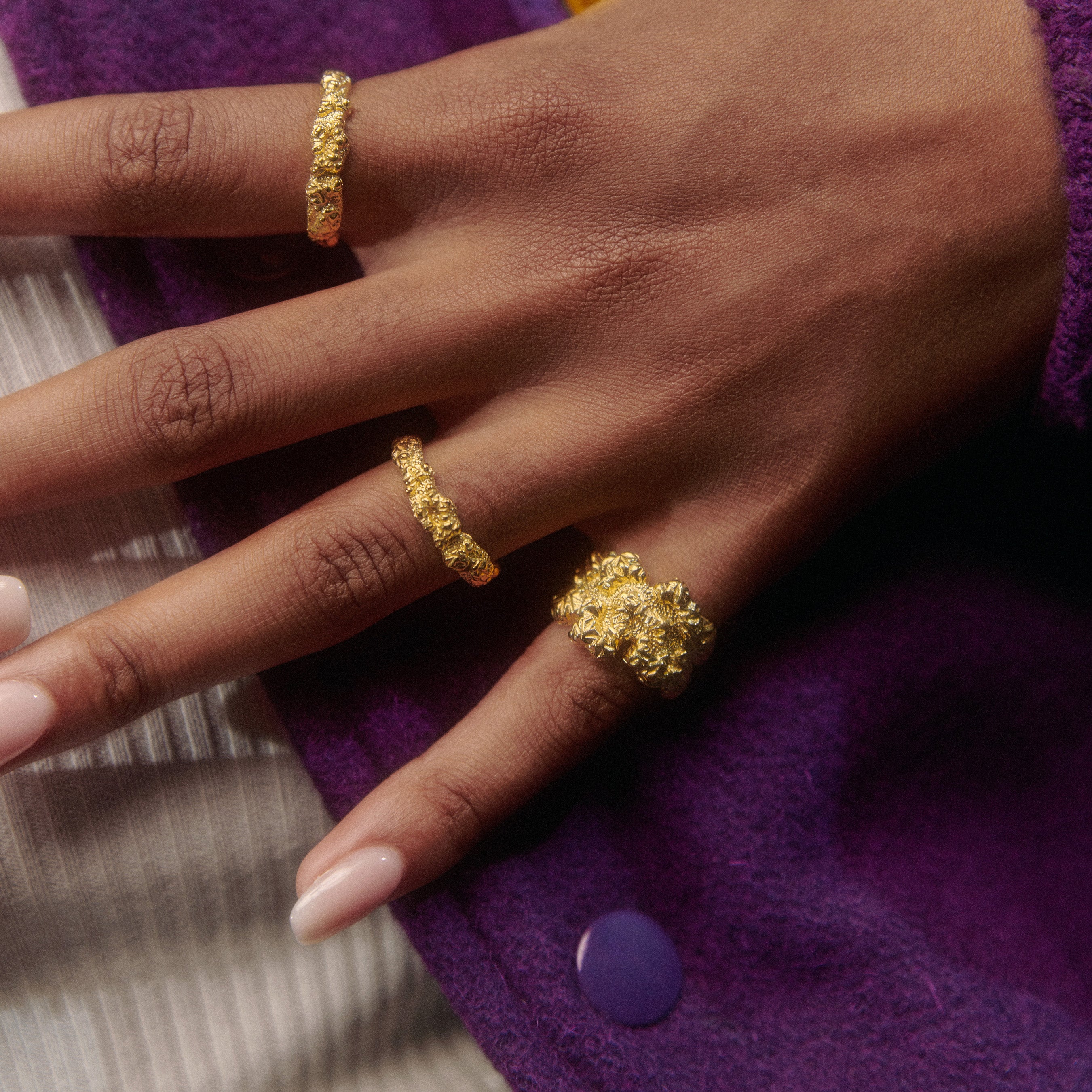 Camille Brinch  Stacking Crush ring - forgyldt