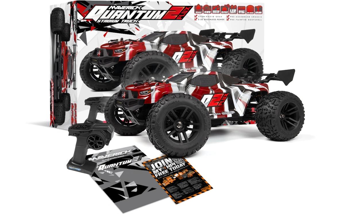 Stadium Truck Quantum2 XT Flux Rot, 1:10<br>Off-Road RC Modell mit Brushless Allradantrieb