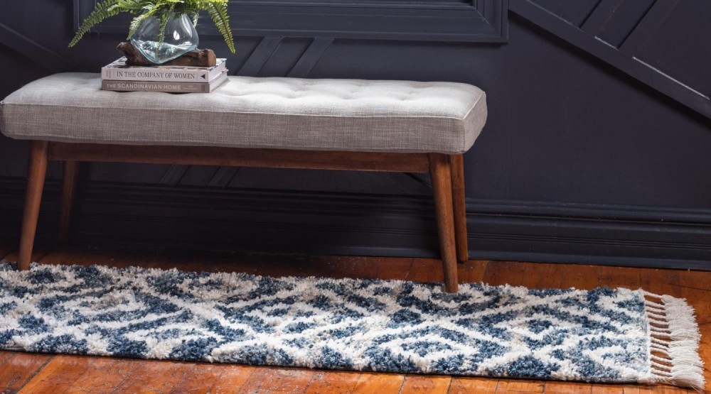 Teppich TOP SHAG 2 - blau - 249x79 cm