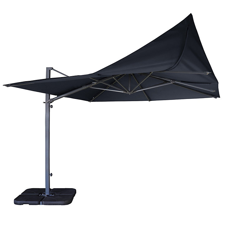 Parasol déporté L.3 x l.3m Vulpie BELVEO - forme carré - coloris gris