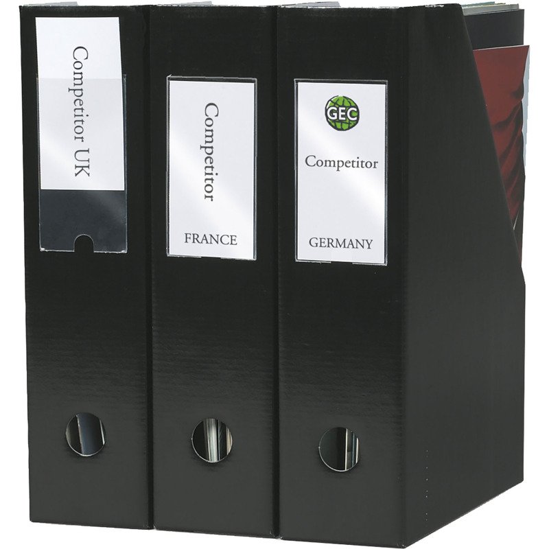 Porte-étiquettes adhésif 102 x 55 mm 3L transparent - Boîte de 60