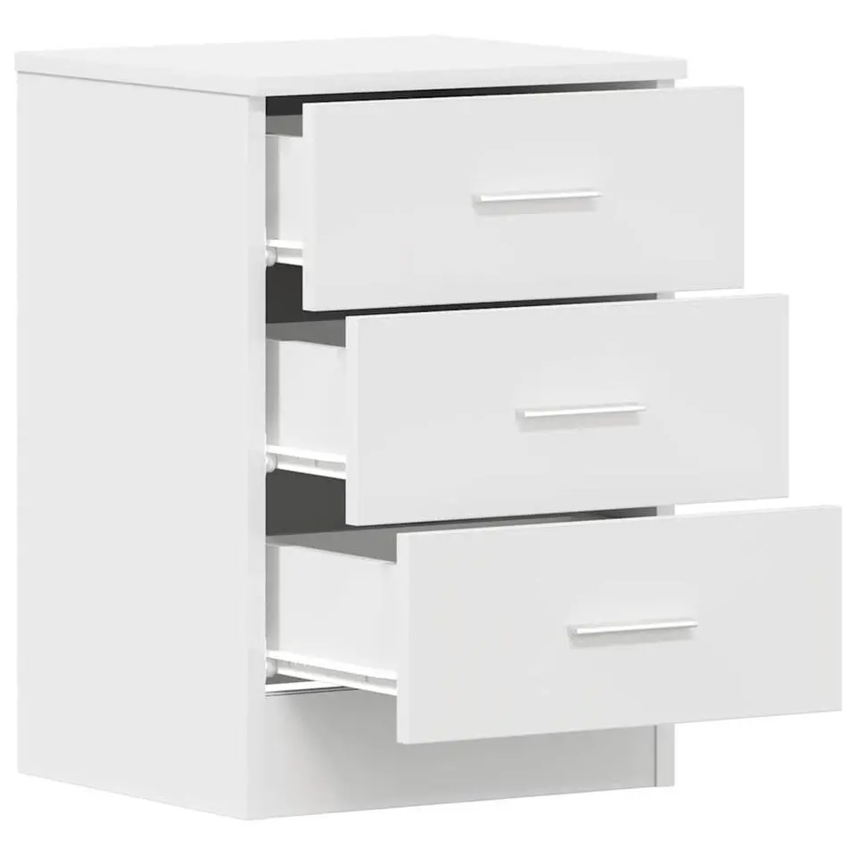 vidaXL - Nachtkastje - Wit - Bewerkt hout - 2 stuks