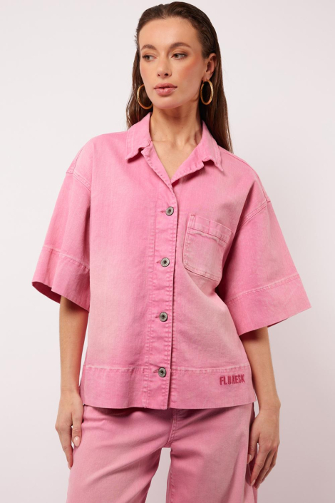 Fluresk roze dames jas