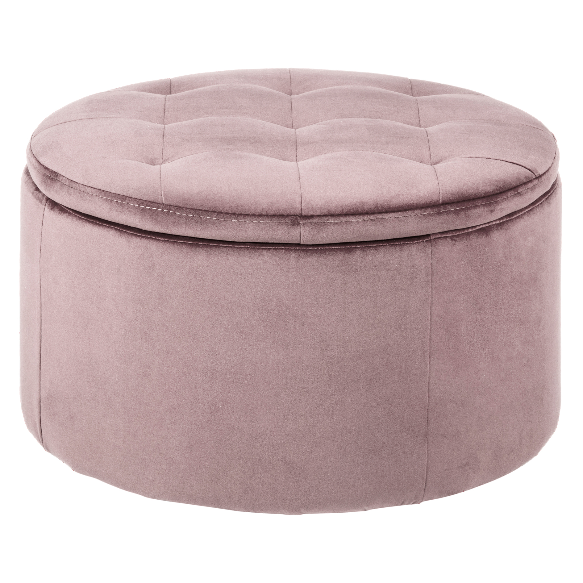 Hocker mit Aufbewahrung RETINA - rot - Samt