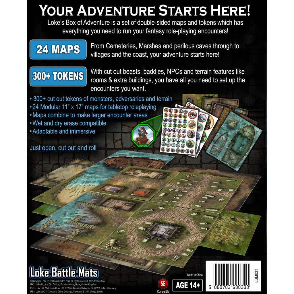 Box of Adventure: RPG Maps & Tokens - 2 Coast of Dread