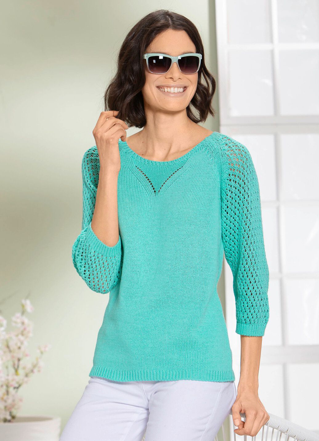 Pullover mit Ajourmuster