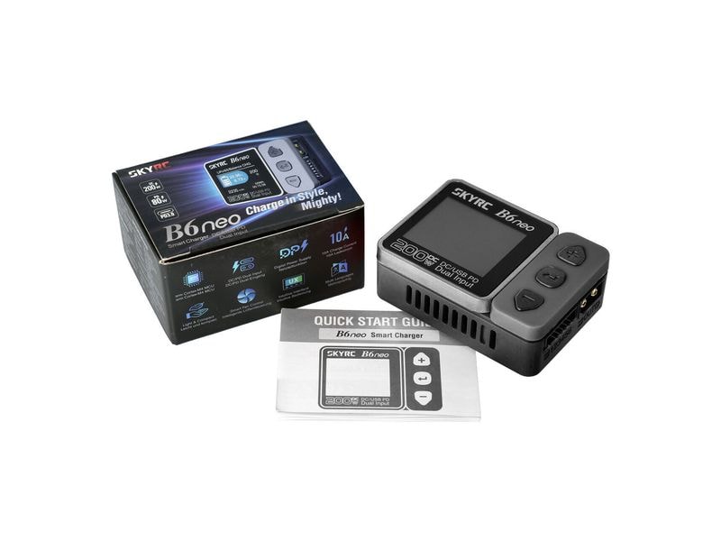 SKYRC Ladegerät B6neo, 200W DC, 1-6S Grau Kompaktes Modellbau-Ladegerät für LiPo und NiMH Akkus