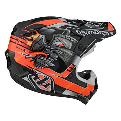 Casque cross TroyLee design SE4 POLYACRYLITE CARB 2024 - Noir