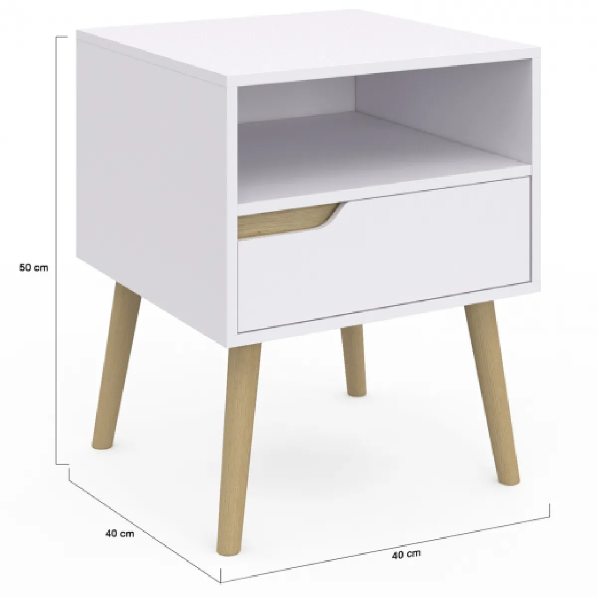 Idmarket MARKET Lot de 2 Tables de Chevet HELSINKI