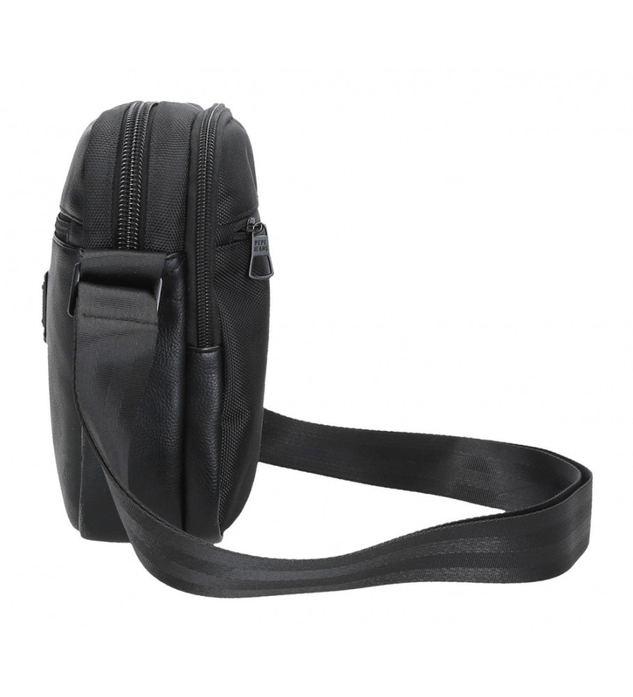 Bolsa de ombro Pepe Jeans Egham com dois compartimentos, preta