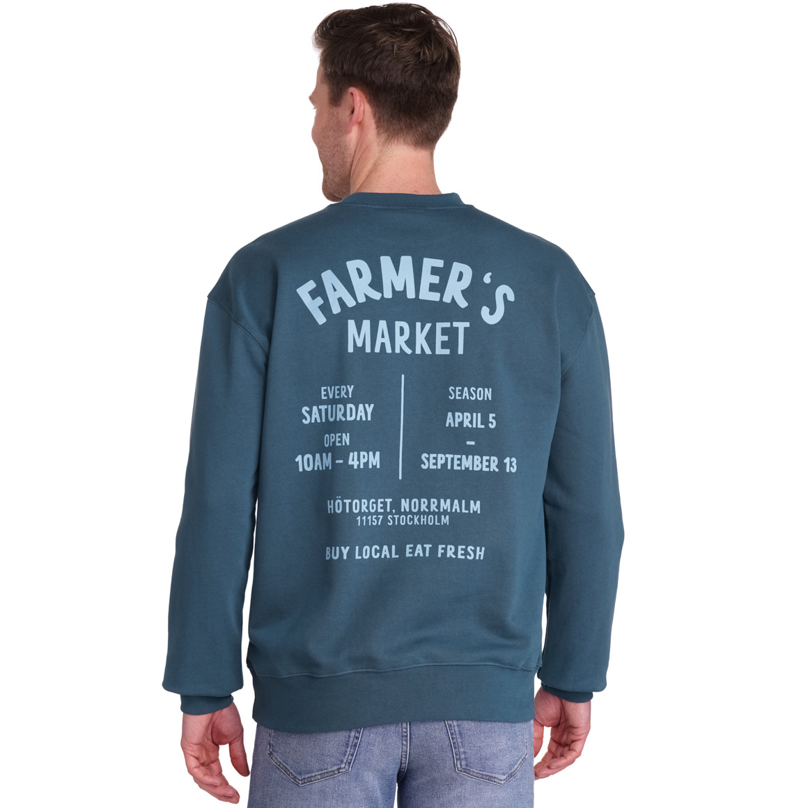 Jonas Nielsen Herren Sweatshirt mit Bio-Baumwolle dunkelblau