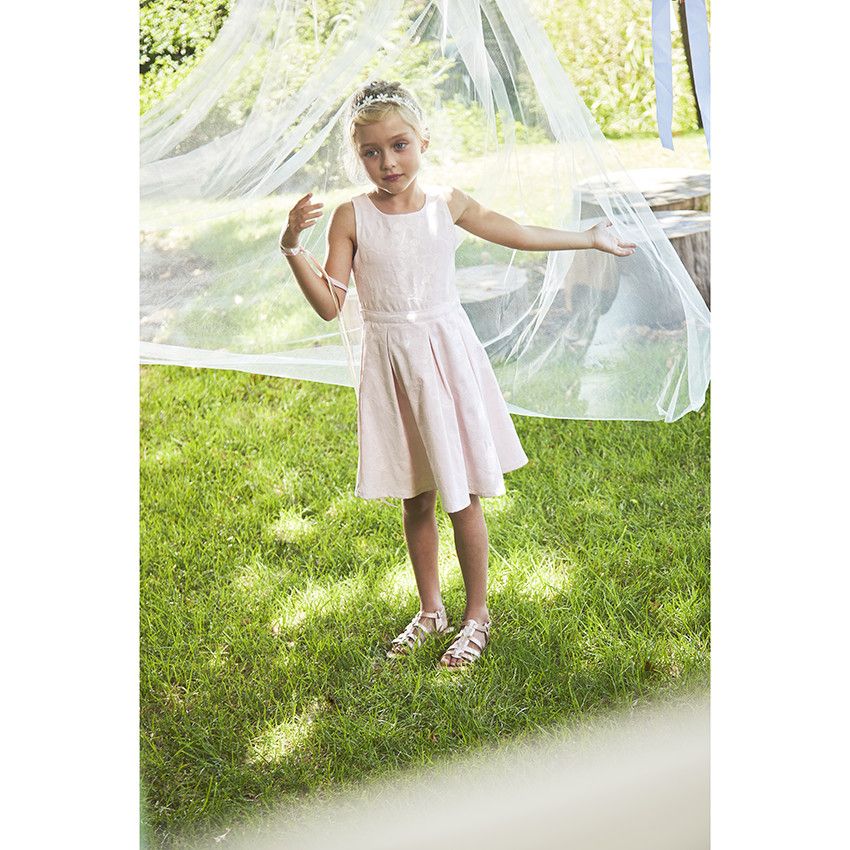 Robe de cérémonie irisée pour fille - Rose