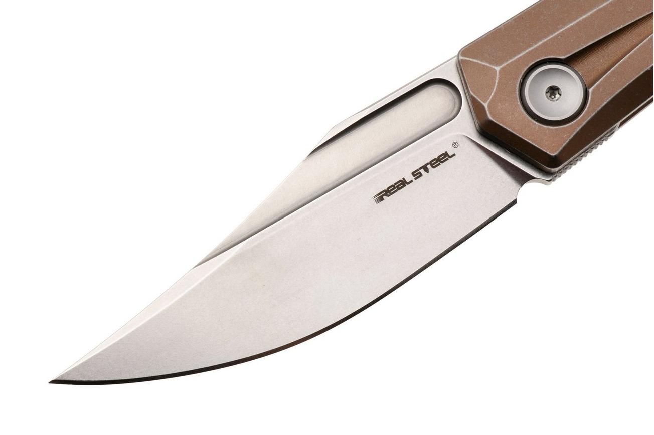 Real Steel Ventus ATS 7042 Stonewashed N690, Bronze Titanium, zakmes
