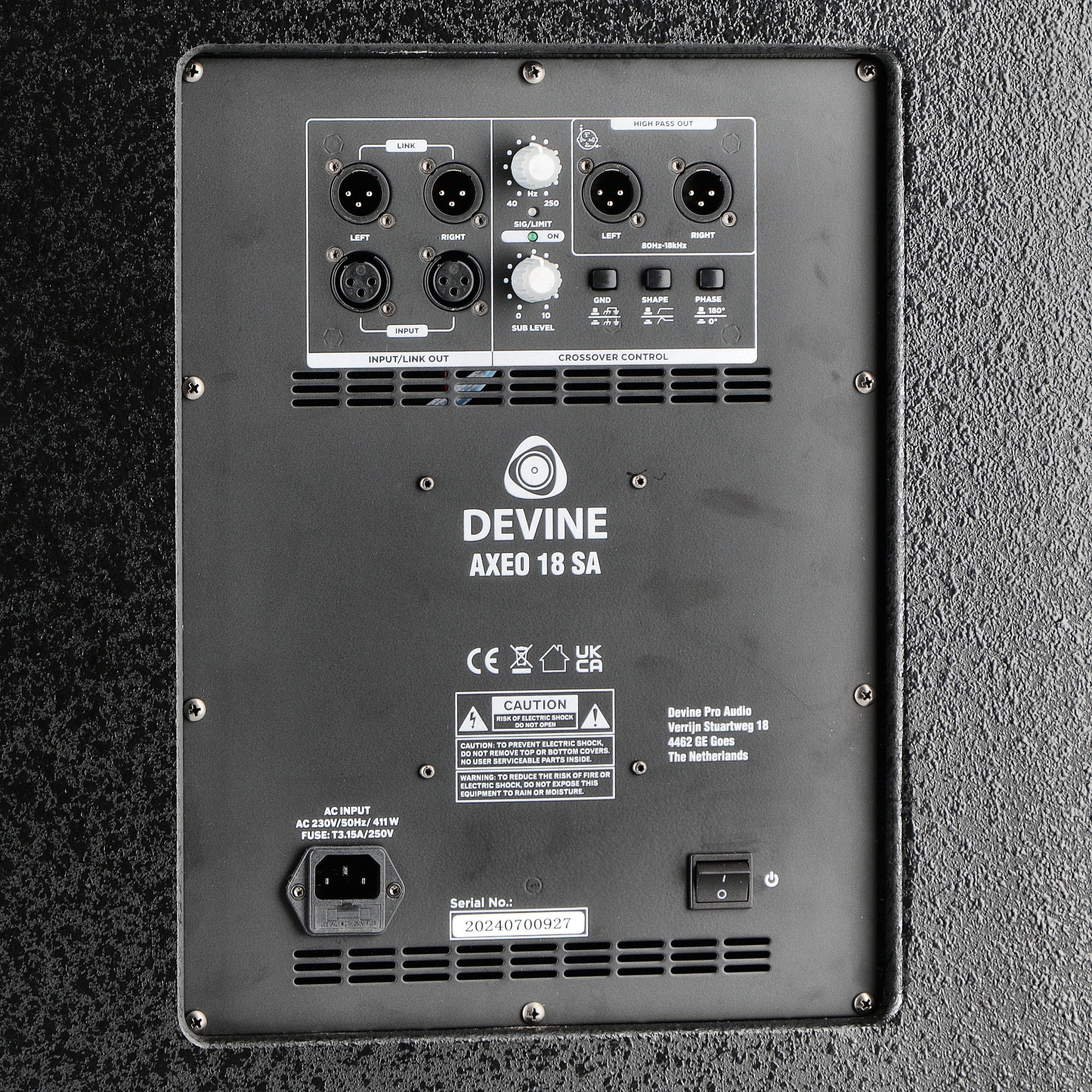 Devine Axeo 18SA actieve 18 inch subwoofer