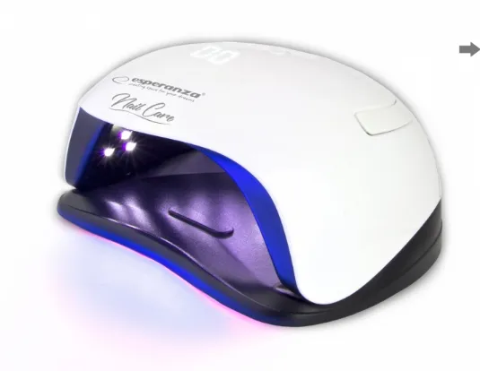 Esperanza UV Led Nail Lamp Amethyst White Hybrid Varnish (EBN005)