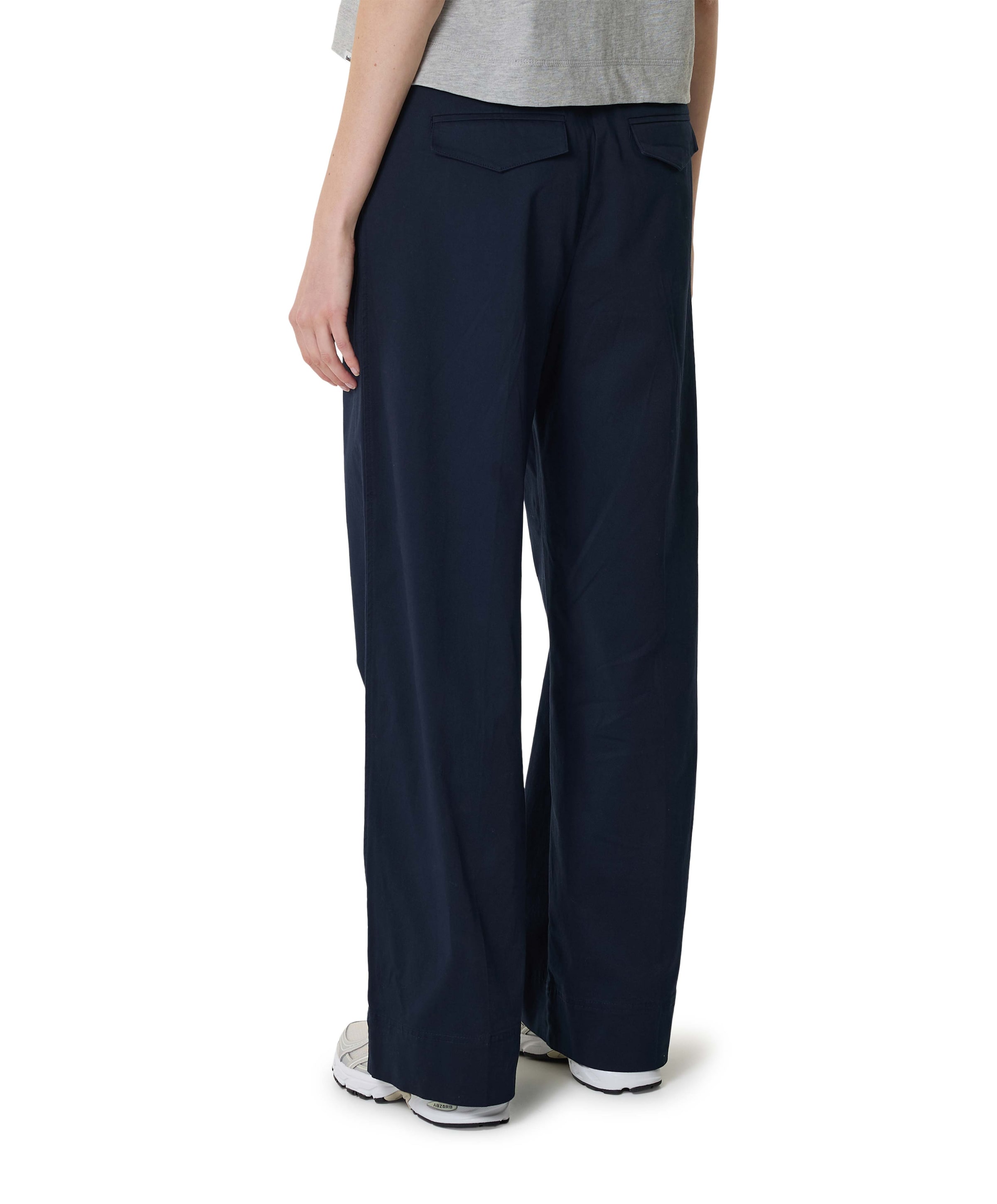 YAYA Geweven met strikkoord dames broek blauw
