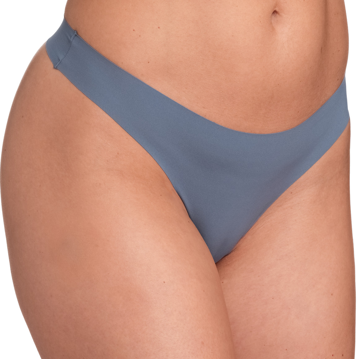 Gina Benotti Damen Seamless-String im Basic-Look blaugrau