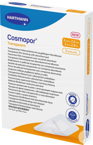 Hartmann Cosmopor Transparent Pansement Avec Coussinet Absorbant 5x7,2cm 5 Pièces