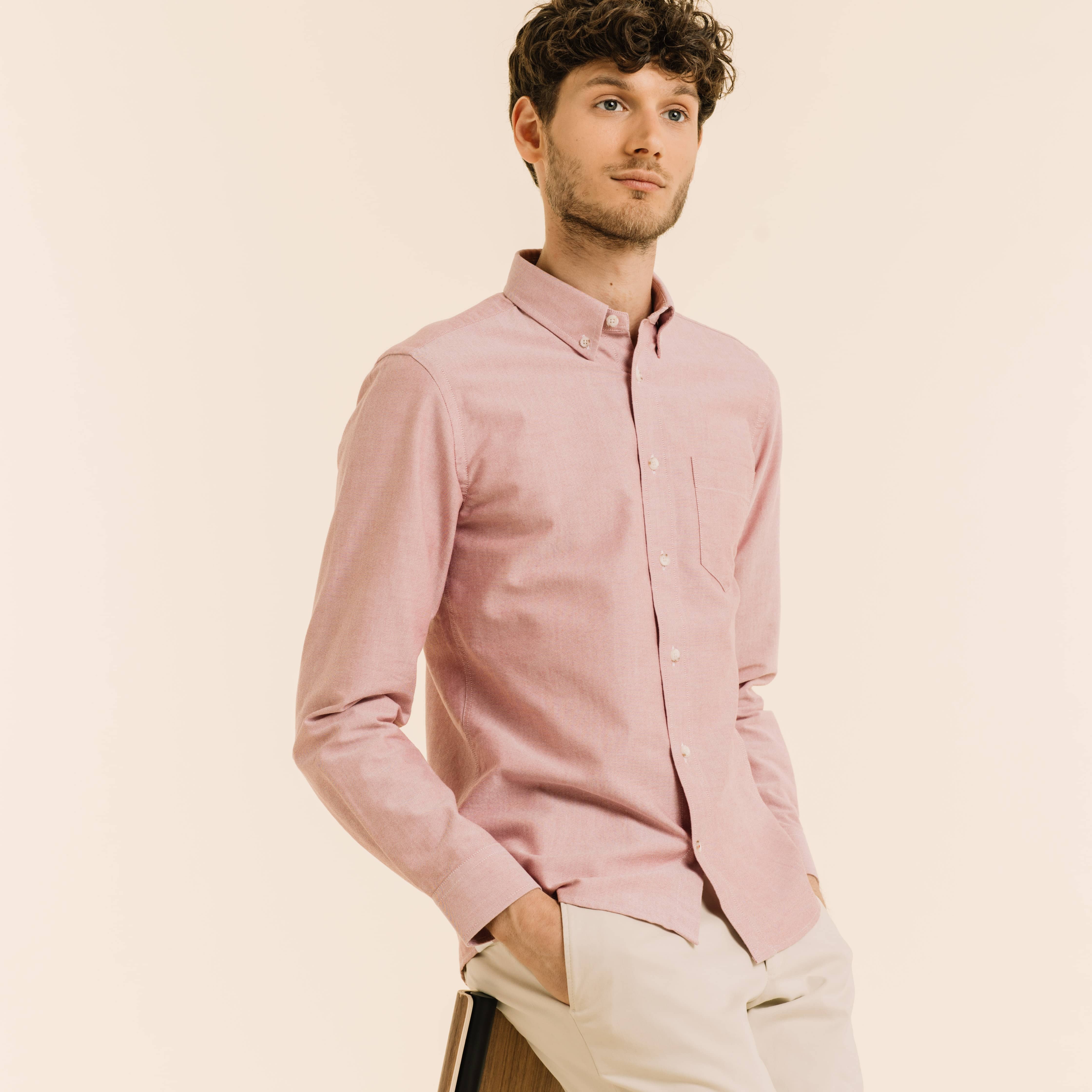 Burgundy Oxford shirt