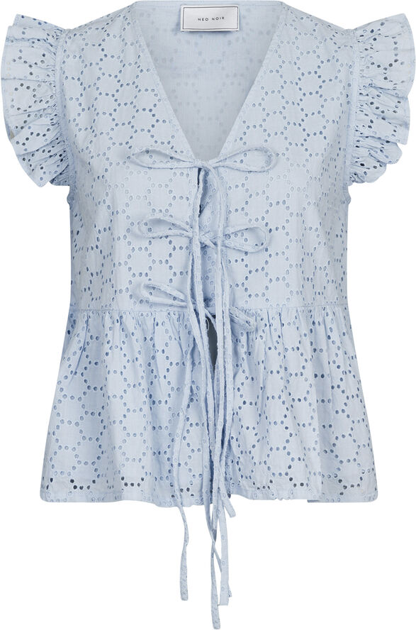 Neo Noir Palasi Broiderie Top Light blue
