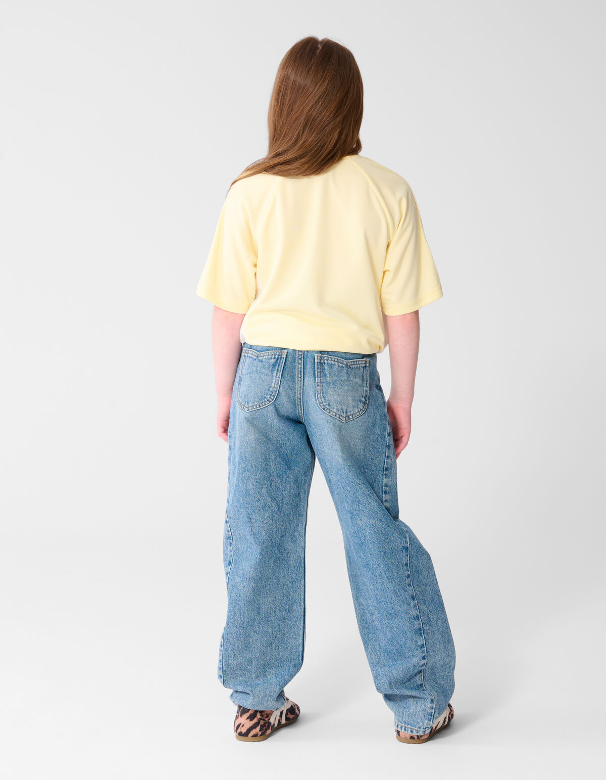 Oversized Fit Seoul Baseball T-shirt Lichtgeel