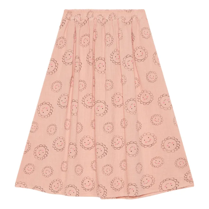 Weekend House Jupe Fleurs Coton Bio | Rose pâle