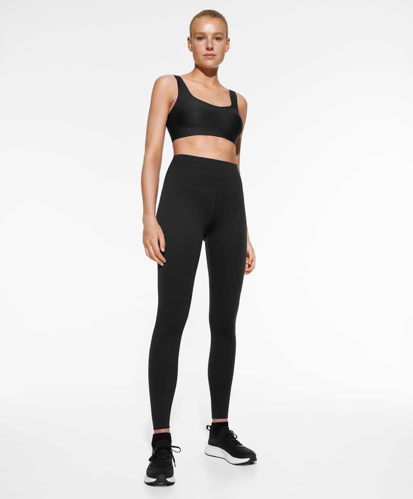 Leggings de cintura alta até o tornozelo, ajuste perfeito de 65 cm