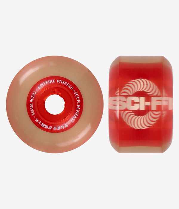 Spitfire Sci-Fi Sapphires Radial Rollen (clear red) 58 mm 90A 4er Pack