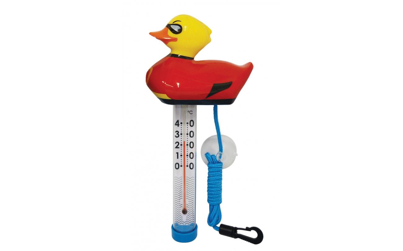 Kleurrijk badeendje zwembadthermometer