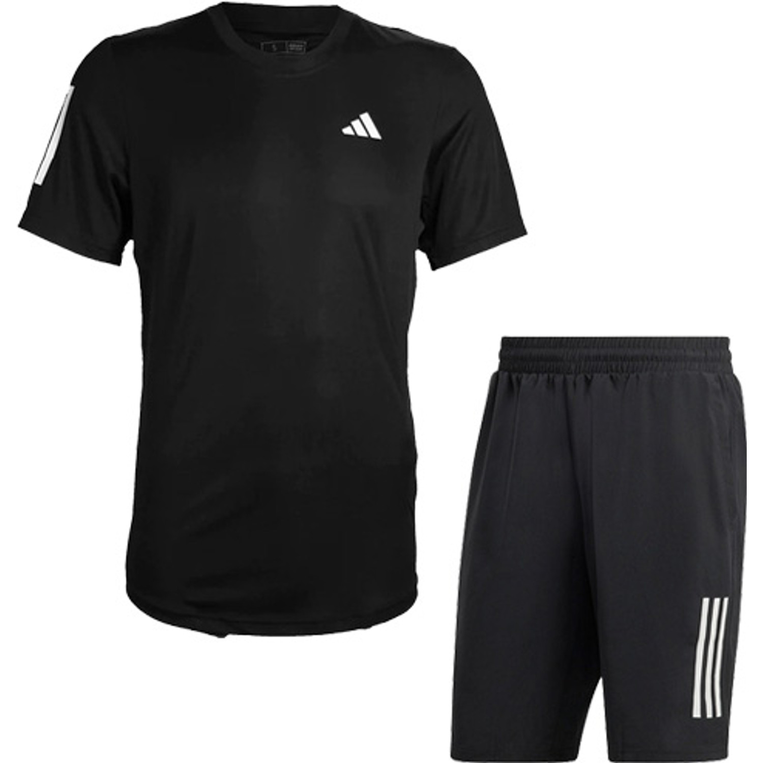 adidas Club 3 Striped Tee 7 Inch Set Heren