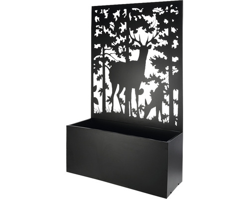 Esschert's Garden metalen plantenbak/bloembak, 100 x 39 x 140,5 cm, zwart