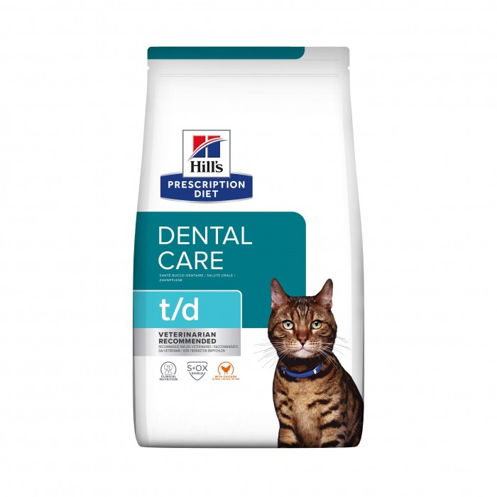 HILL'S Prescription Diet t/d Dental Care au Poulet - Croquettes pour chat