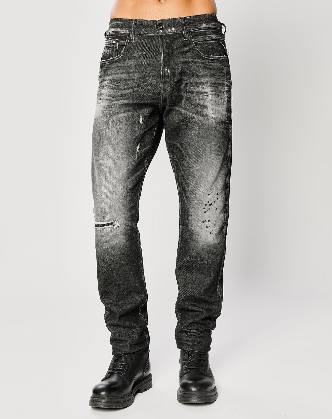 Replay Jean Tapered Tinmar noir délavé