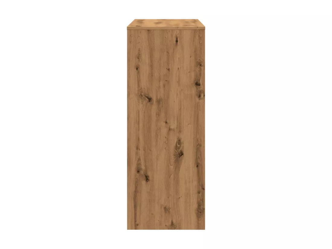 Table de bar avec étagères chêne artisanal bois d'ingénierie
