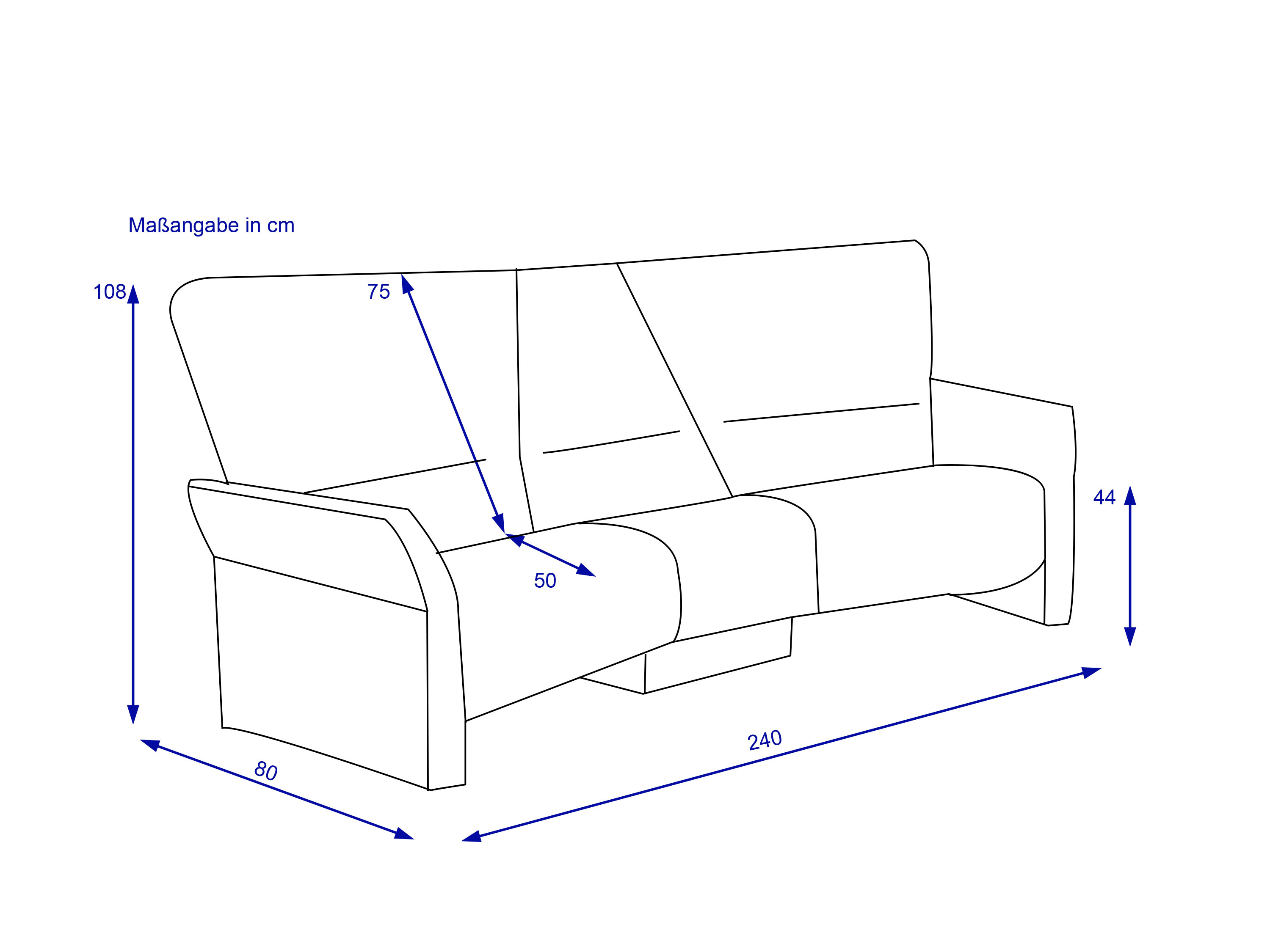 Trapezsofa BPW KREUZBACH