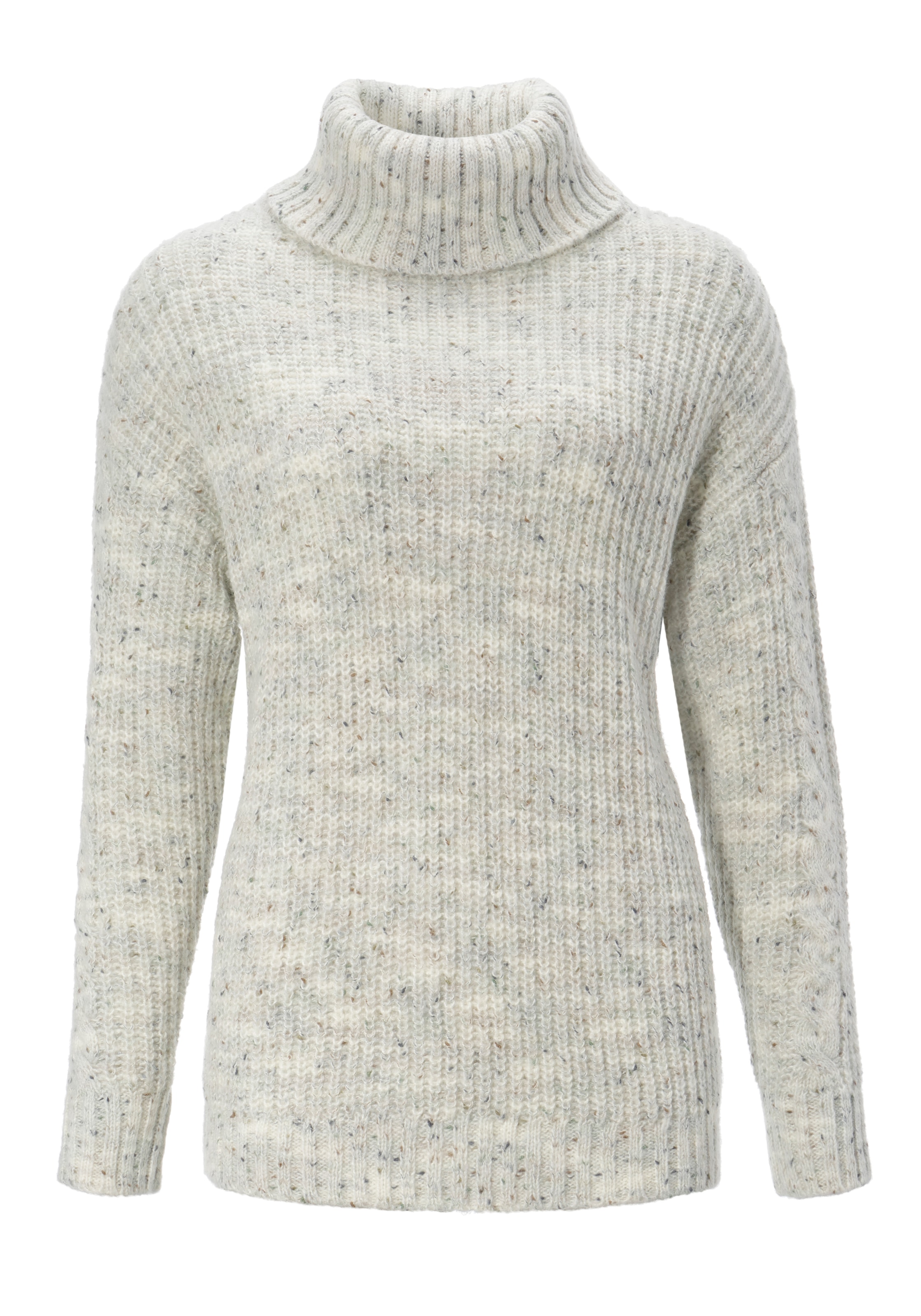 Aniston CASUAL Rollkragenpullover , aus trendigem Melange-Garn