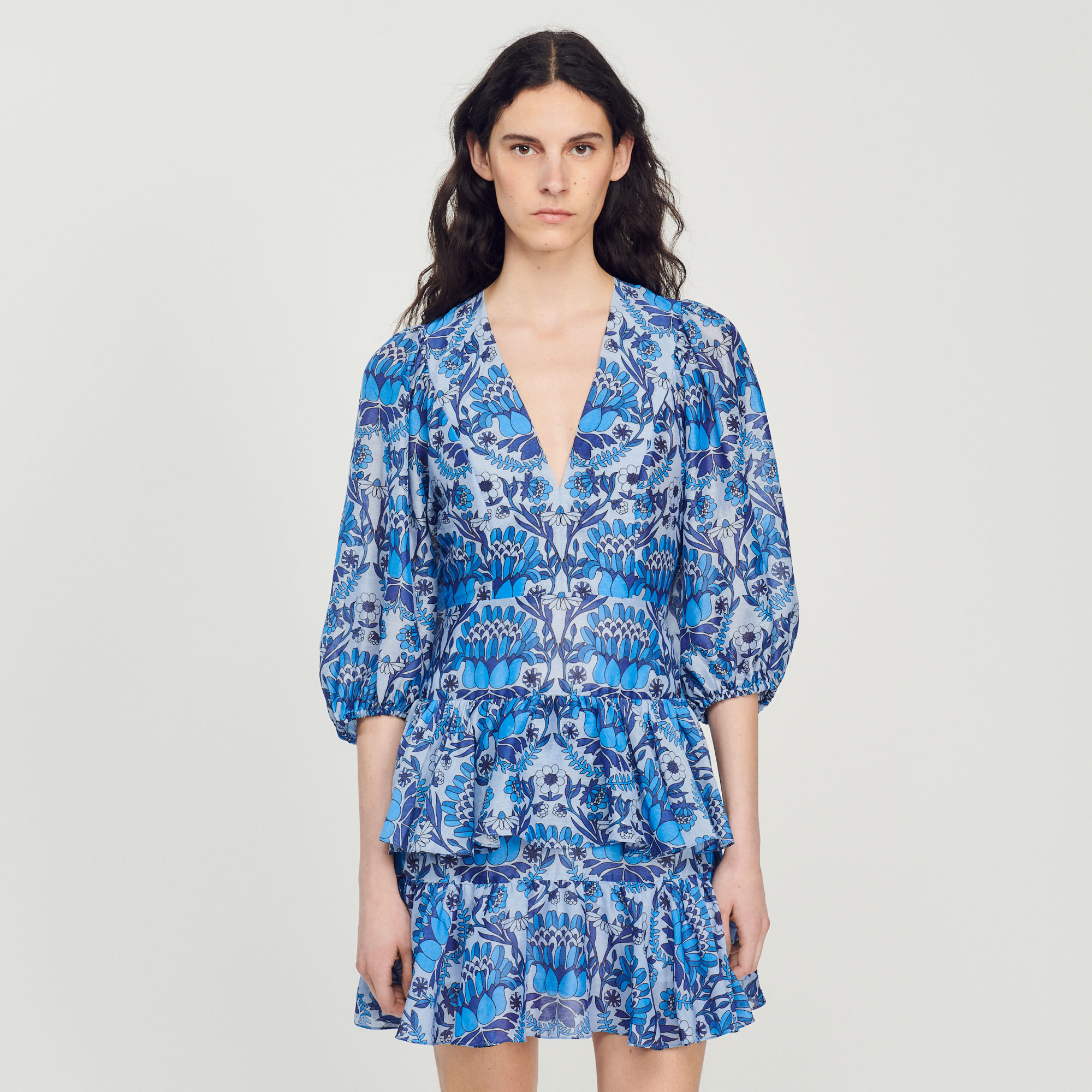 Robe courte imprime foulard
