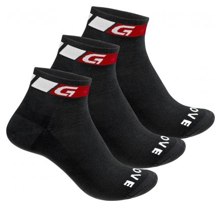 Lot de 3 Paires de Chaussettes Basses GripGrab Classic Low Cut Noir