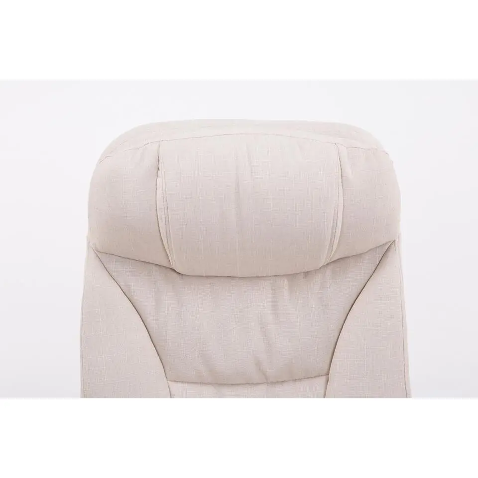 CLP Bureaustoel XL Troy chroom Frame - Stof - creme