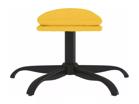 Repose-pied Jaune moutarde 60x60x36 cm Tissu