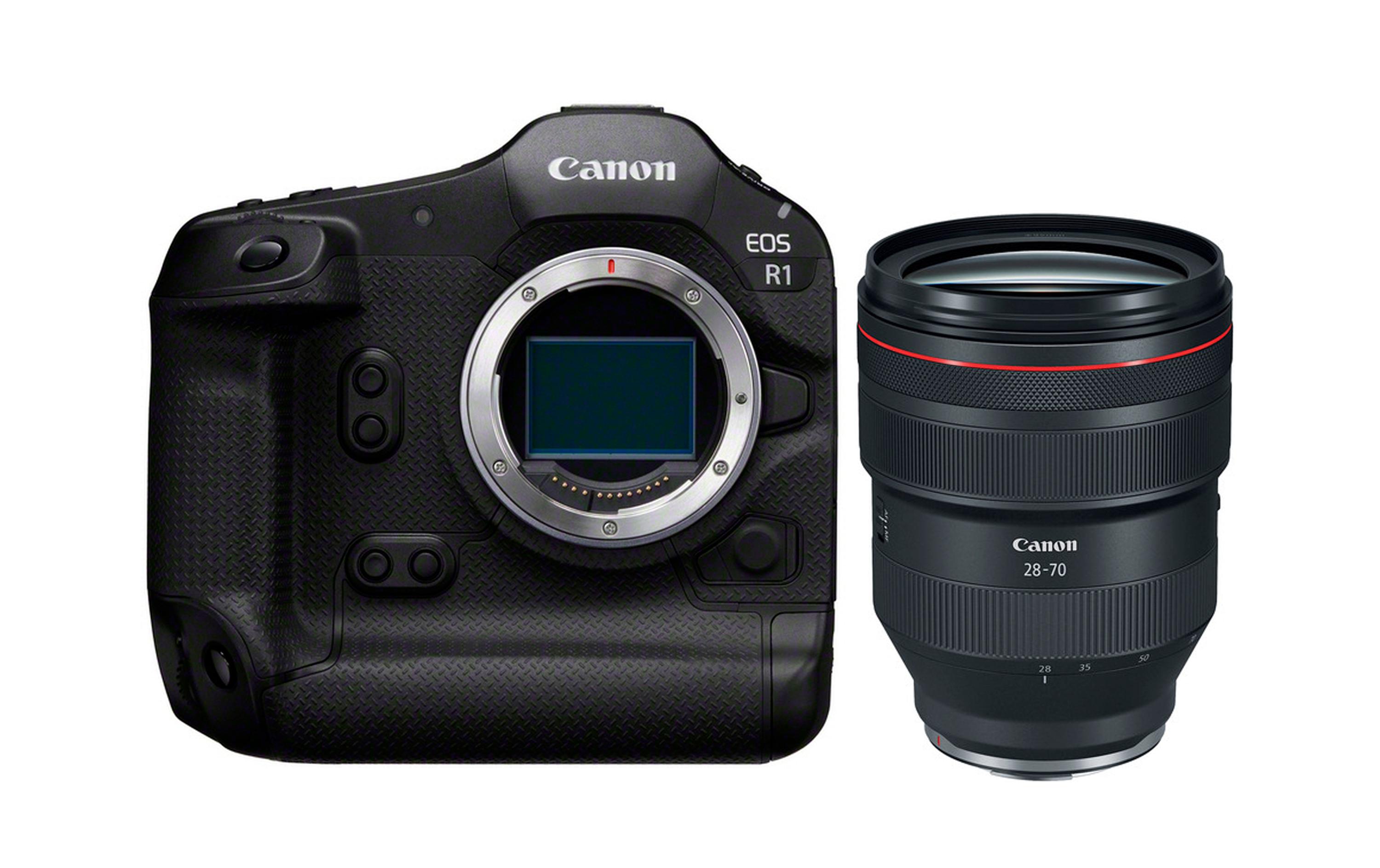 Fotokamera EOS R1 Kit RF 28-70 mm F/2L USM<br>Leistungsstarke Kamera, geeignet für Sport-, Nachrichten- und Action-Aufnahmen inklusive Objektiv
