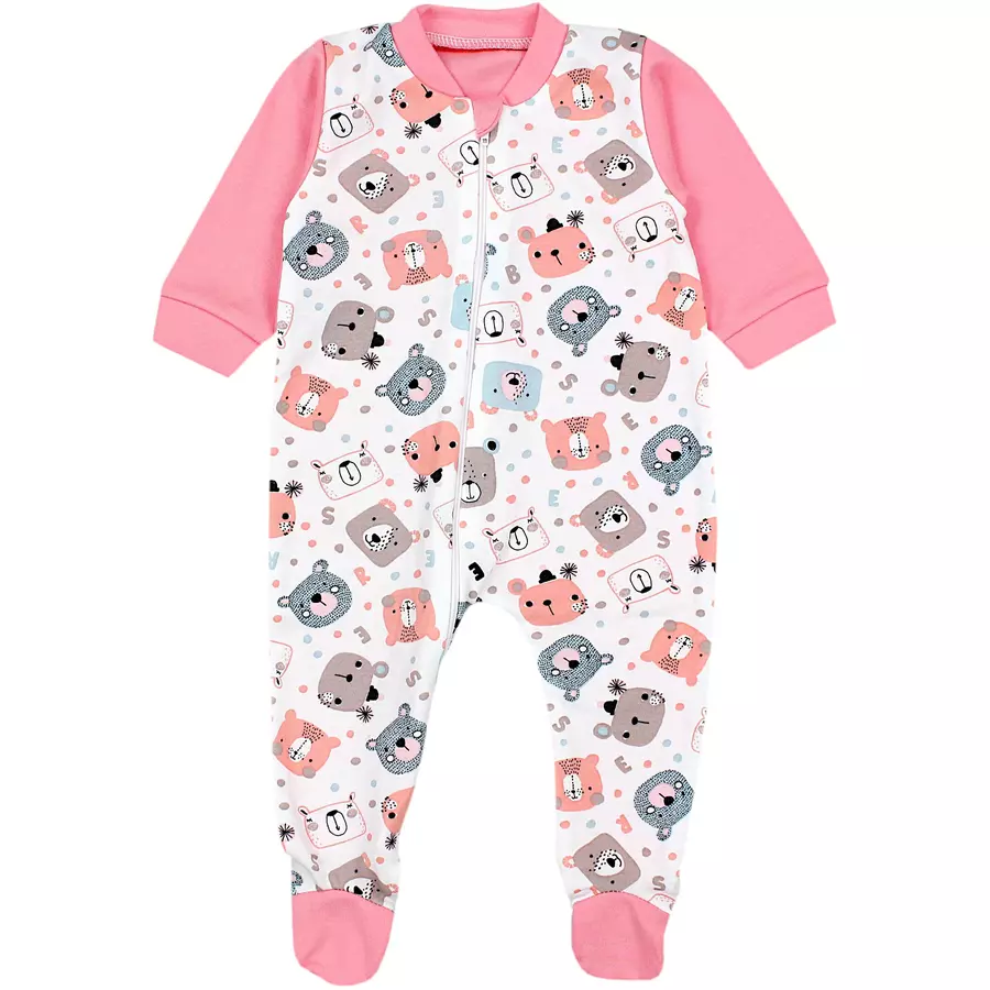 TupTam Baby Unisex Schlafstrampler mit Fuß 3er Pack koralle