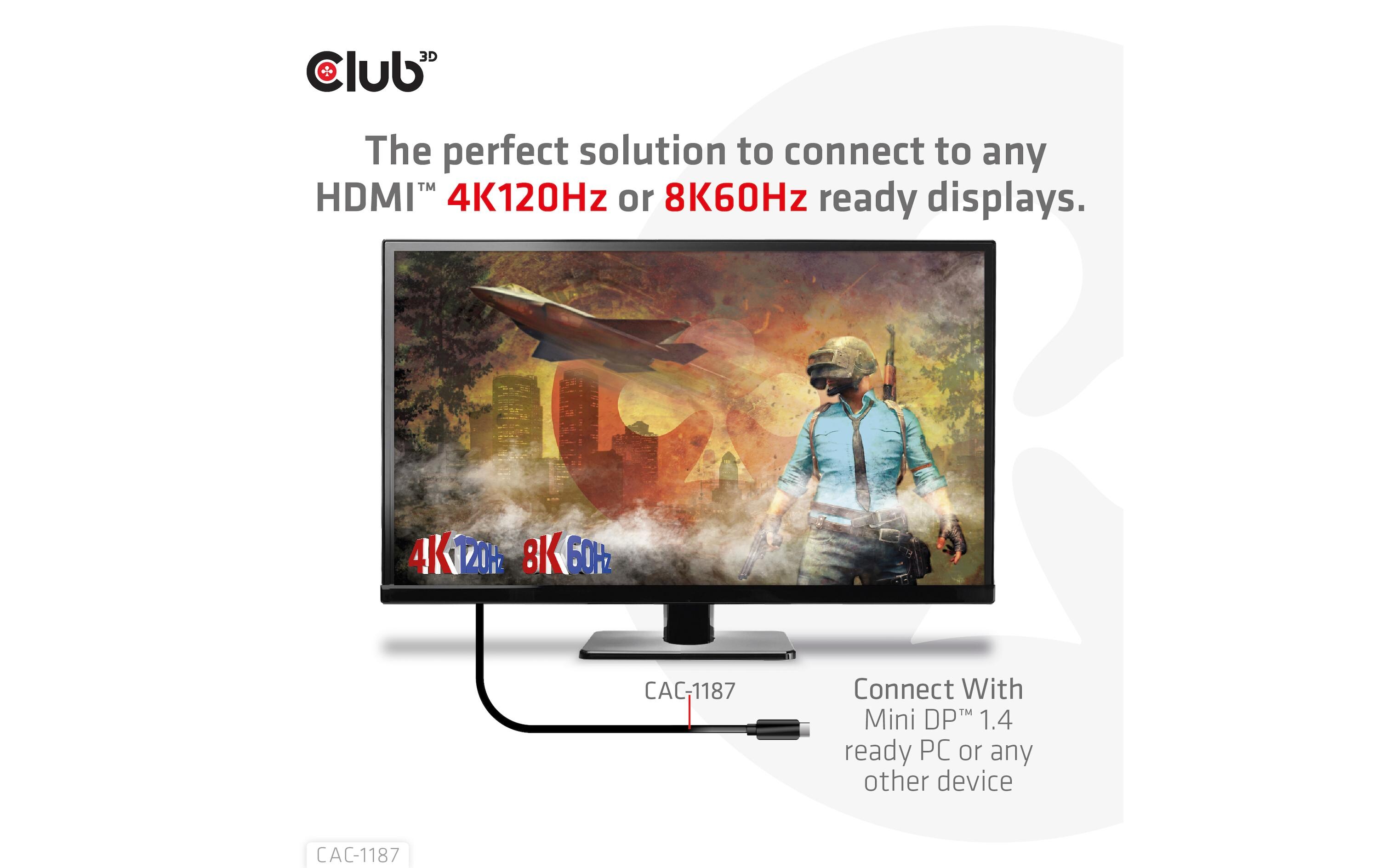 Kabel CAC-1187 Mini-DisplayPort - HDMI, 1.8 mMini DisplayPort auf HDMI Kabel
