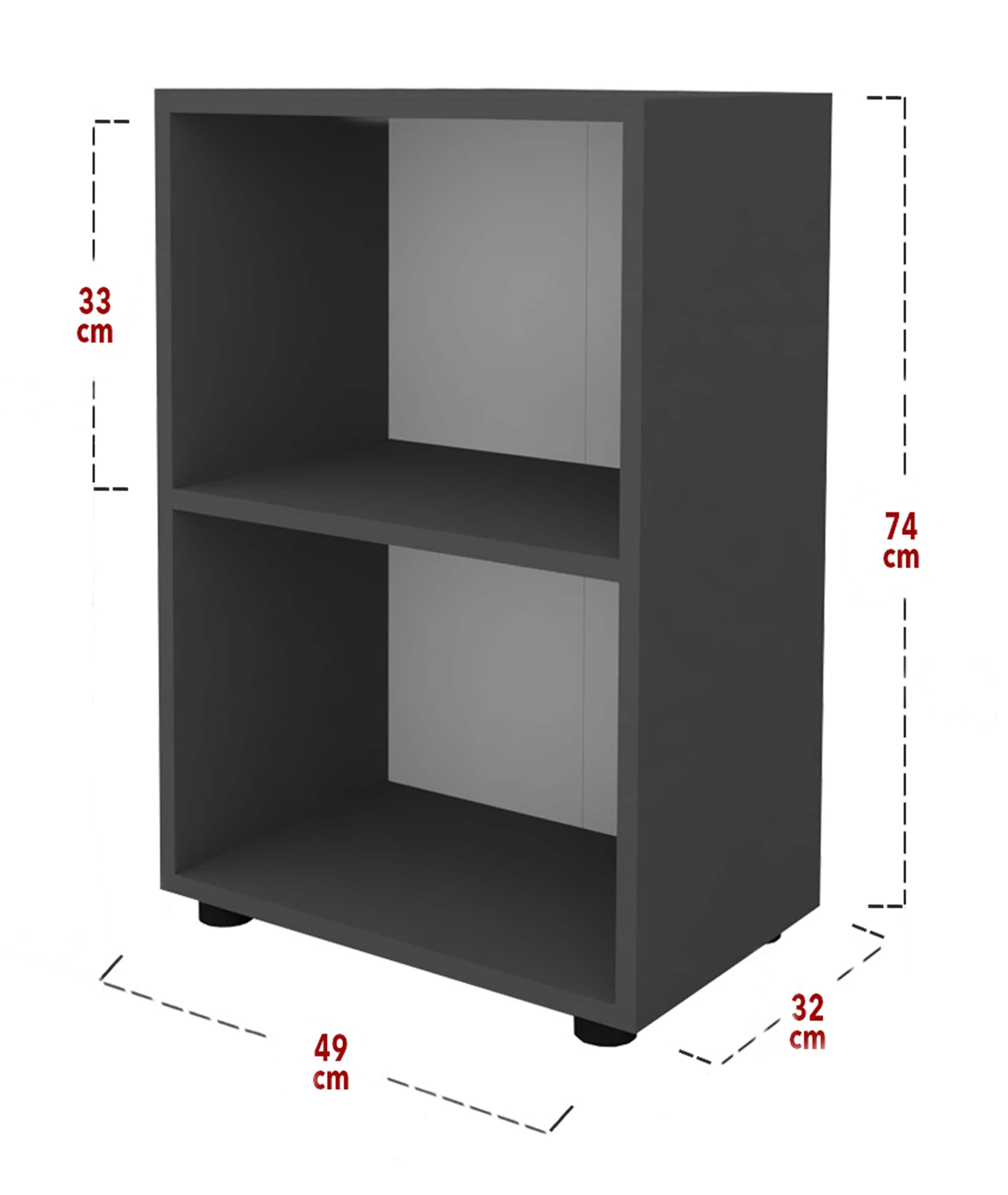 VCM Holz Büro Stand Regal Bücher Ordner Aktenregal Ordnerregal Bücherregal Ulas 2f