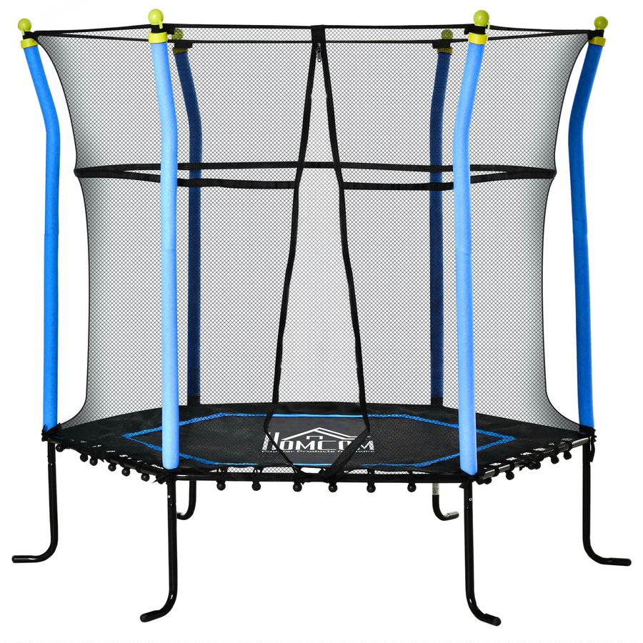 HOMCOM Trampolin mit Sicherheitsnetz blau
