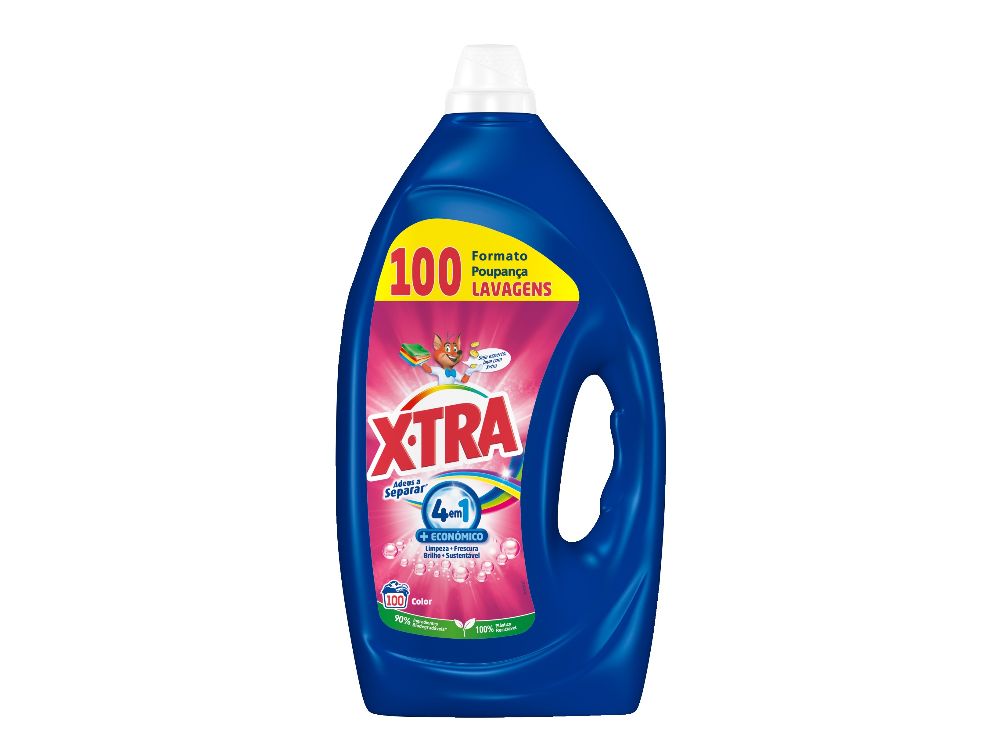 DETERGENTE ROUPA MÁQUINA LIQUÍDO X-TRA 4EM1 COLOR GEL 100DOSES