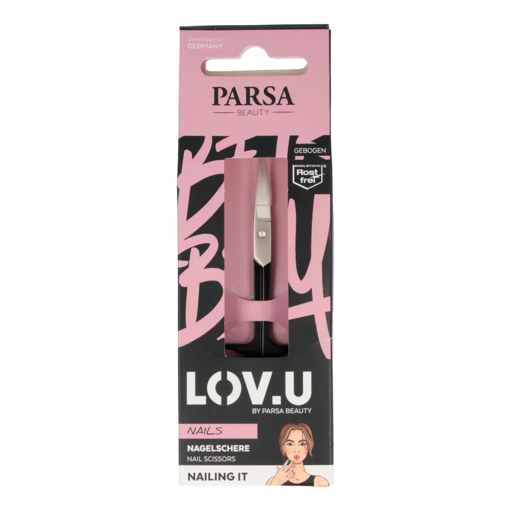 Parsa Beauty Lov.u Kurvet Neglesaks Sort - 1 stk.